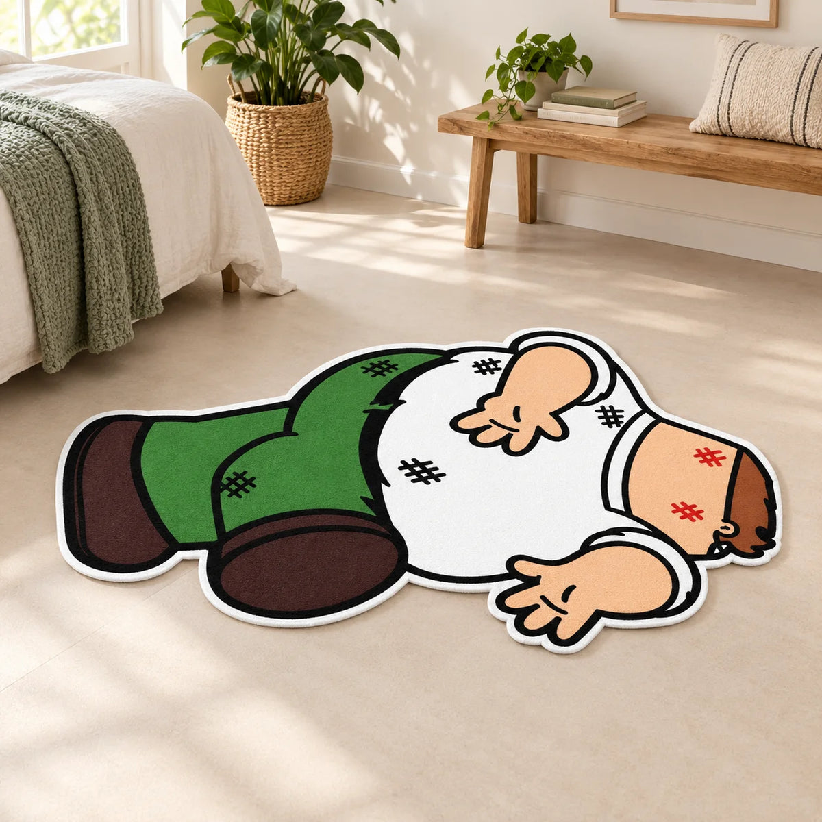 Family G-Guy Joke Peter G-Griffin Irregular Area Rug Soft Flannel Floor Mat for Game Room Bedroom Living Room Home Decor Gift