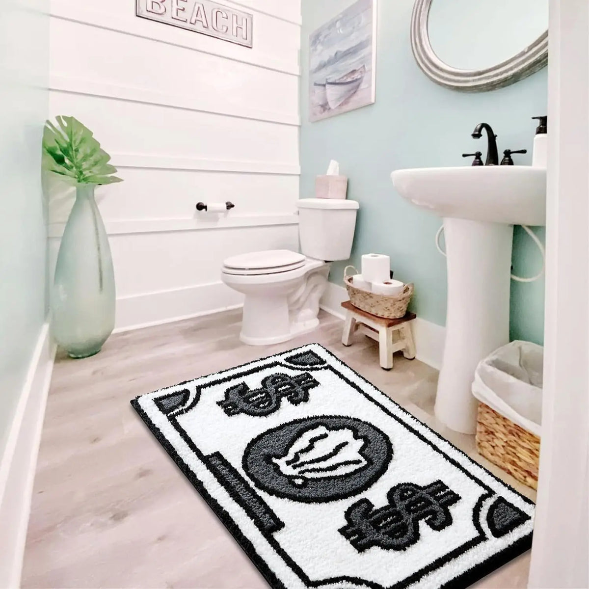 VIKAMA Coin Pattern Carpet Spongebob Bedroom Living Room Side Rug Entry Door Mat Non Wrinkle Anti-Slip Home Decoration