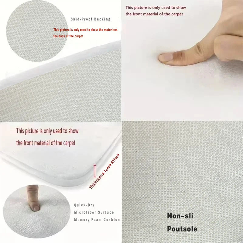 VIKAMA Lazy Lying Black Cat Shaped Plush Rug - Cute Cartoon Non-Slip Absorbent Floor Mat for Bedroom, Bathroom, Living Room